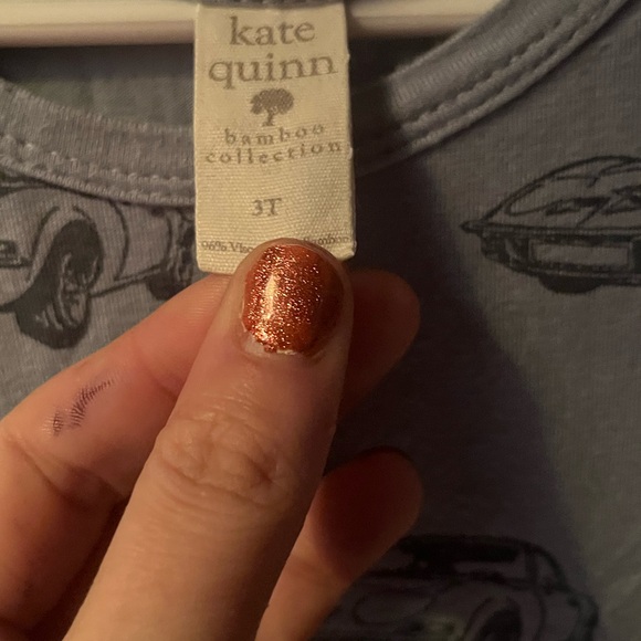 Vintage Kate Quinn Size 3t Blue Vintage Cars Drop Waist Dress Bamboo - Picture 3 of 3